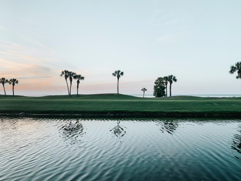 Waterfront golf course and coastal scenery near Port Charlotte, FL apartments