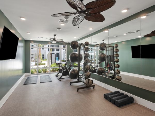 Fitness Center with Cardio and Strength Equipment at Marisol in Port Charlotte, FL