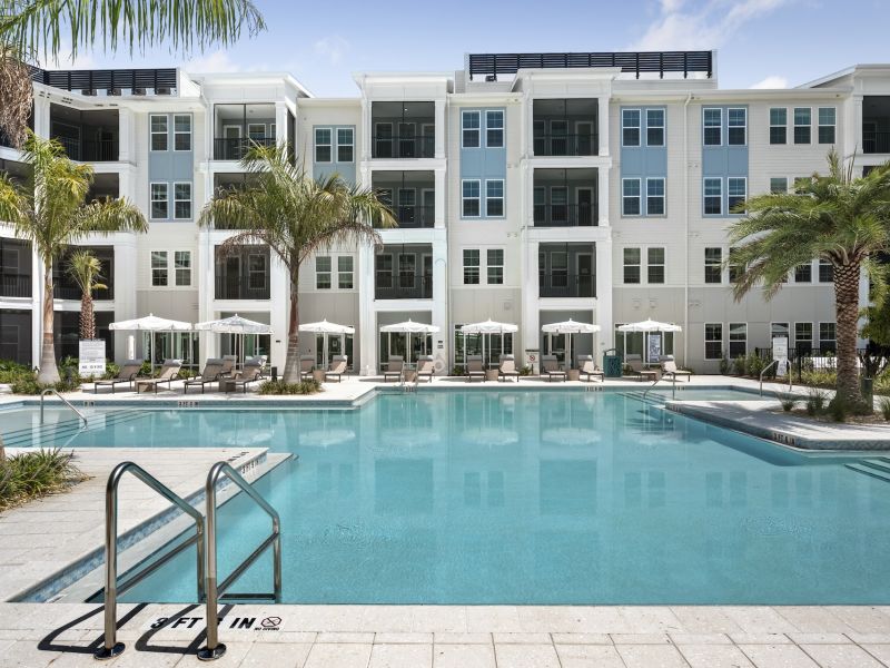 Outdoor Pool with Sundeck at Marisol Apartments in Port Charlotte FL