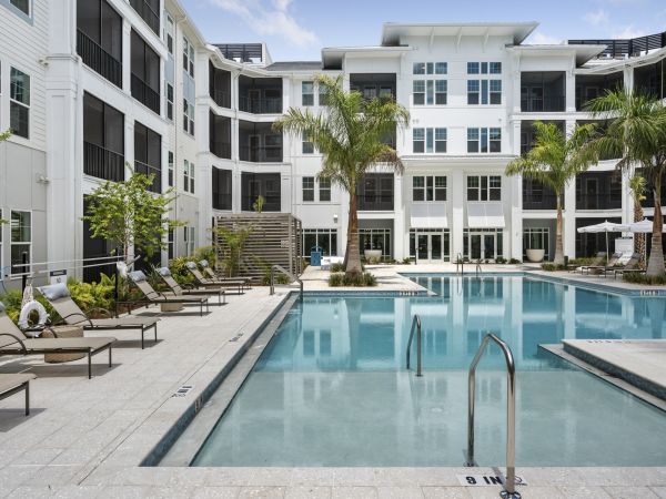 Outdoor Pool with Sundeck at Marisol Apartments in Port Charlotte FL