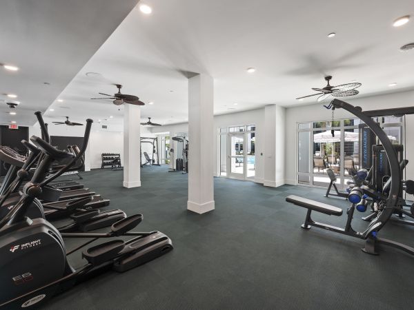 Fitness Center with Cardio and Strength Equipment at Marisol in Port Charlotte, FL